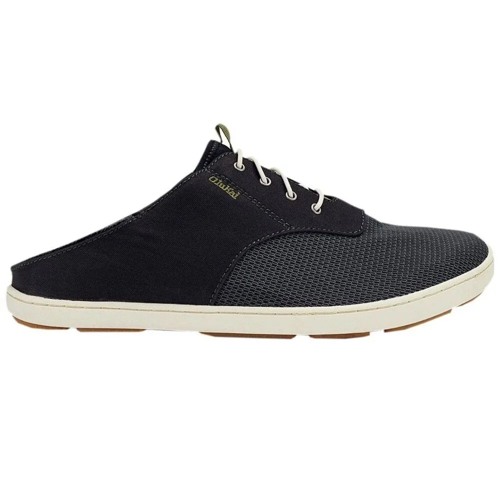 OluKai Nohea Moku Mens Black  Mesh Water Boat Shoes Size 11 Comfort